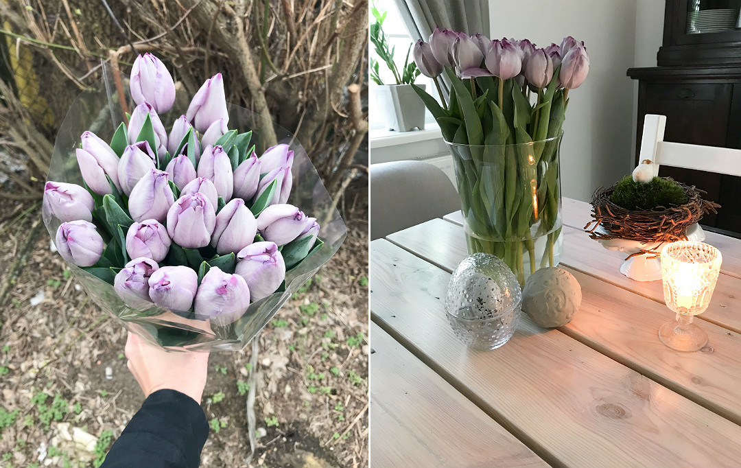 tulipany wiosenne kwiaty bukiet tulipany w wazonie