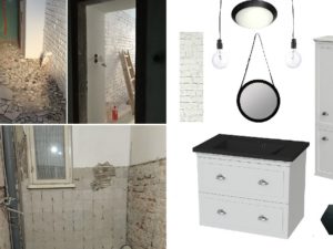 dolna łazienka stan i wizja po zakupie moodboard stary dom