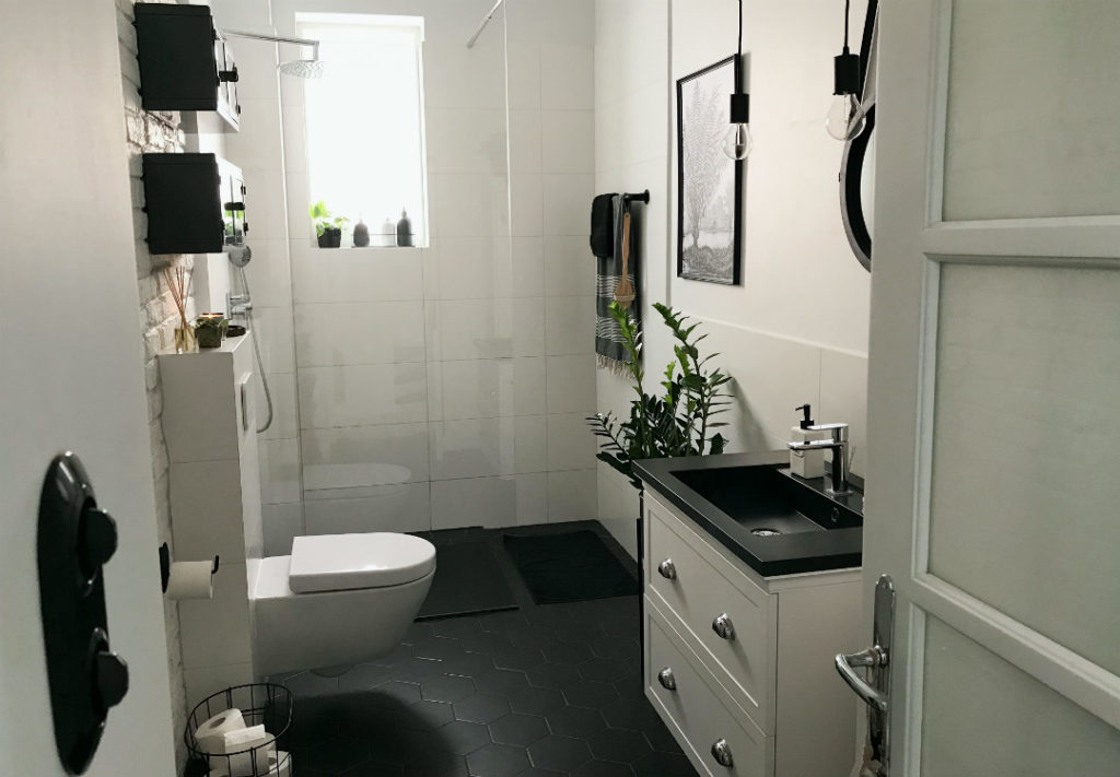 łazienka w stylu modern classic loft urban jungle